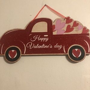 Valentine’s Day Red Truck Sign